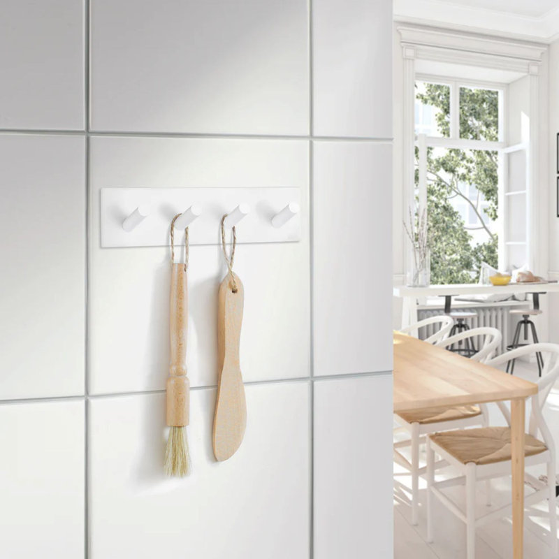 Crochet mural Beslagsboden, Acier inoxydable blanc mat