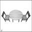 Ensemble de table de salle à manger compact 3 pièces avec abattant, idéal pour les petites cuisines et les espaces de vie modernes-32657564-32657563