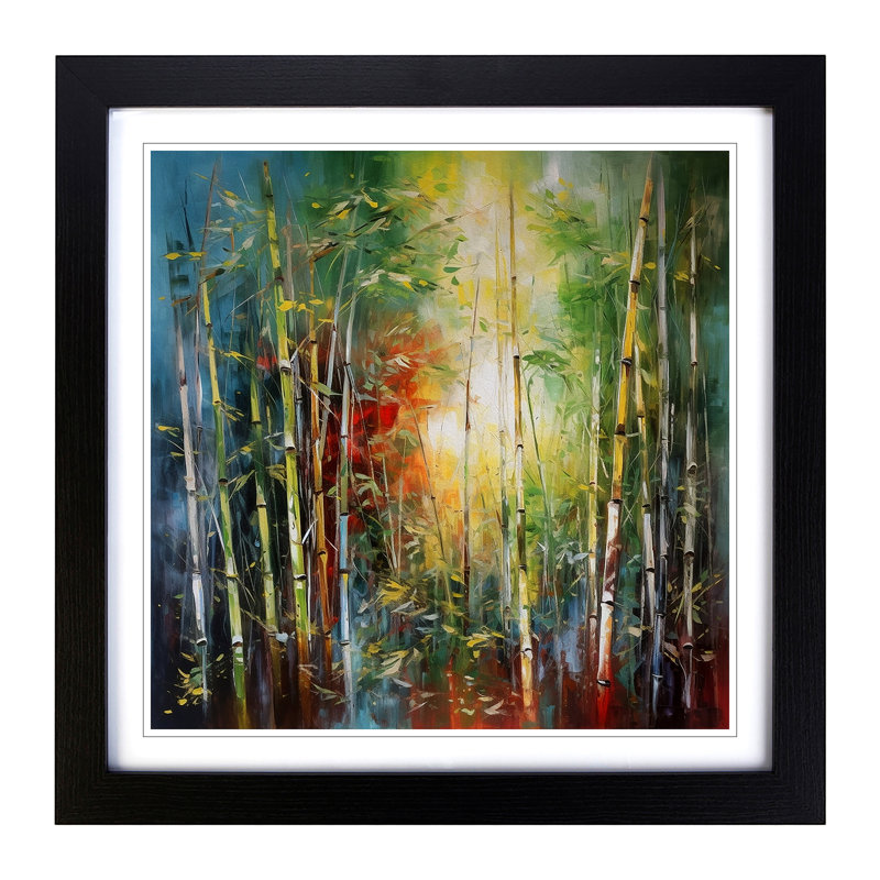 Bamboo Forest Expressionism - Framed Print