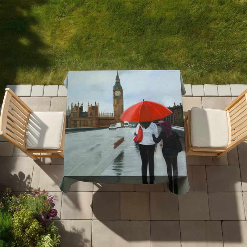 British Under Umbrella Tablecloth | Big Ben Home Decor