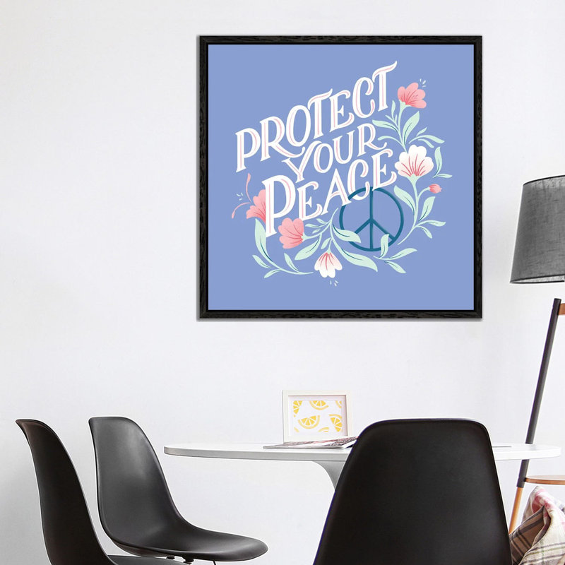Protect Your Peace I by Gia Graham - Gallery-Wrapped Canvas Giclée on Canvas, 93.98 cm H x 93.98 cm W, Black Framed