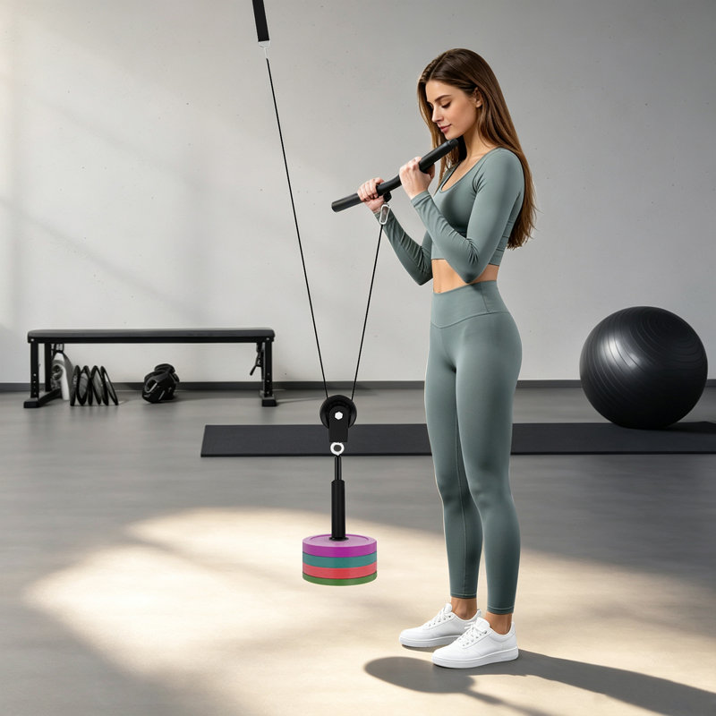 Pulley System Gym, Cable Weight Pulley System, Cable Pull Fitness, Cable Lat Pull Fitness
