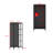 71'' H X 31.5'' W 4-Tier Bookcase With Glass Doors And Light