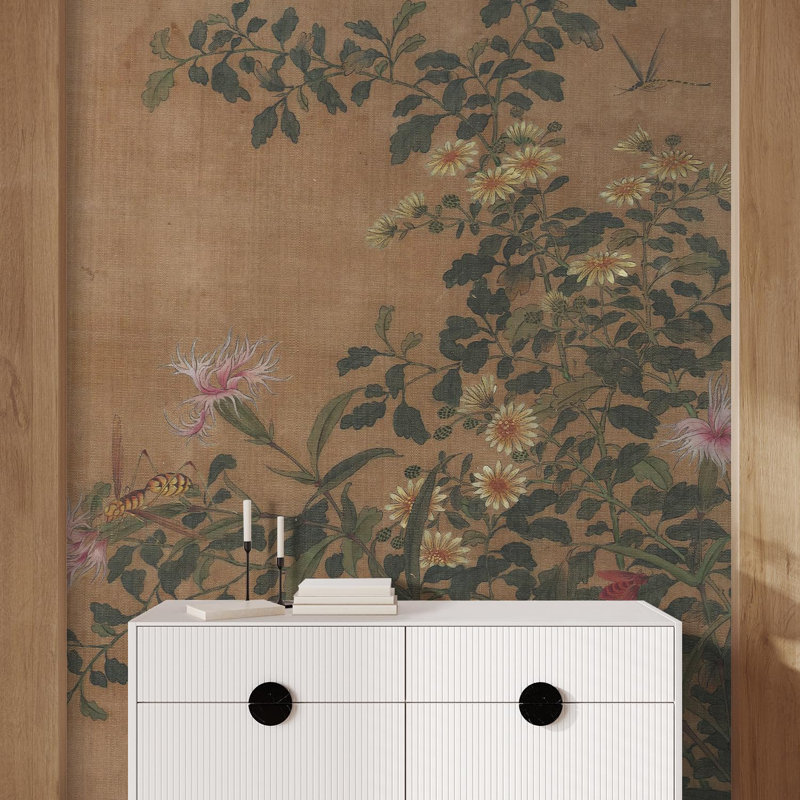 Bordure florale pelez et collez, L 96 po x l 96 po