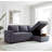 Nyxton Upholstered 54.5 " U-Shaped Sofa Bed