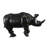 NIFAO Giant Aluminum Rhinoceros Statue with Sculpted Armor Texture – Indoor & Outdoor Decorative Sculpture – 60" x 17" x 35"