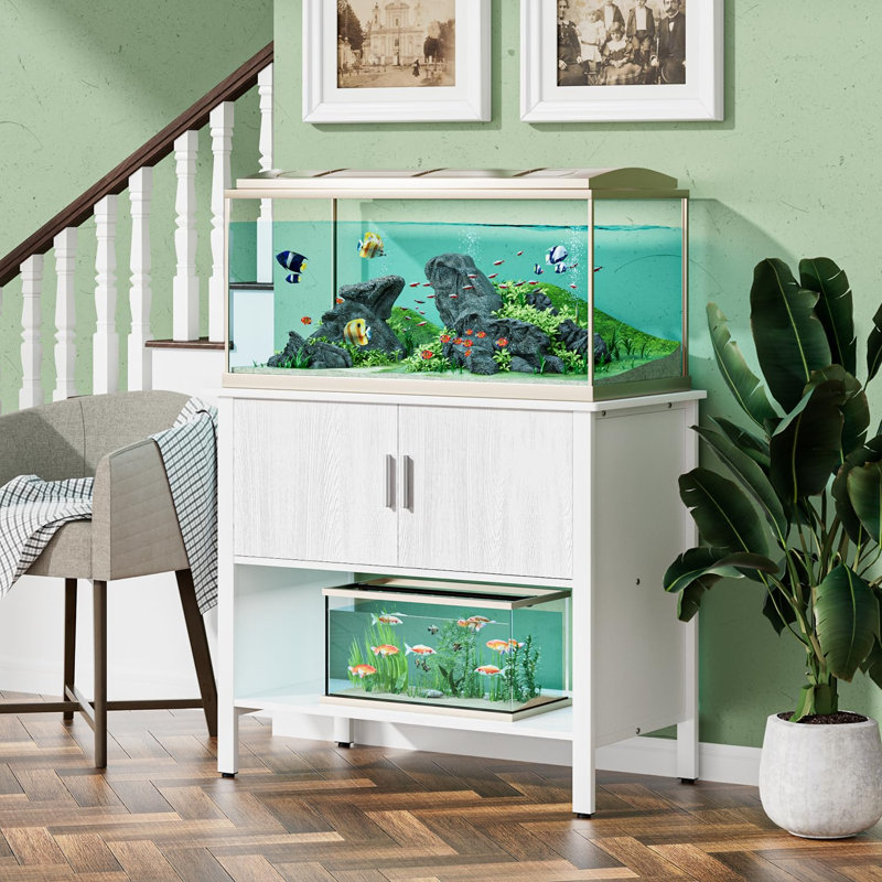 Support pour aquarium 40 à 50 gallons, support pour aquarium robuste, Blanc