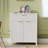 Modern Sideboard Cabinet With Large Drawer,Storage Buffet With Adjustable Shelf ,Entryway Cabinet With Water Ripple Design, Perfect Storage For Dining Room, Kitchen, And Entryway-1223322279