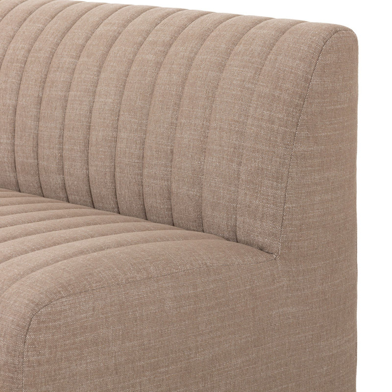 Augustine Upholstered Dining Bench, Crypton Nomad Taupe Polyester Blend, 31.5" H x 82" W x 28" D