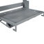 Grand lit gris avec charnières de bureau hydrauliques et peu encombrant, pour petites pièces, structure, option de rangement pour matelas, lève-personne de 10 pouces compatible, rangement, espaces multifonctionnels appropriés, 600 lb-118784006-118784003