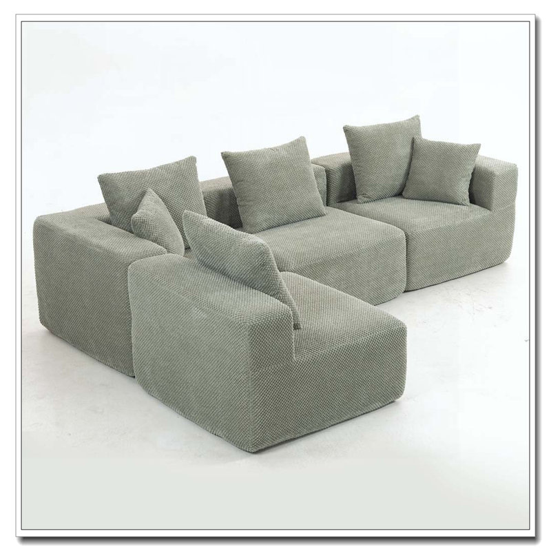 Modular Sectional Sofa, Light Green
