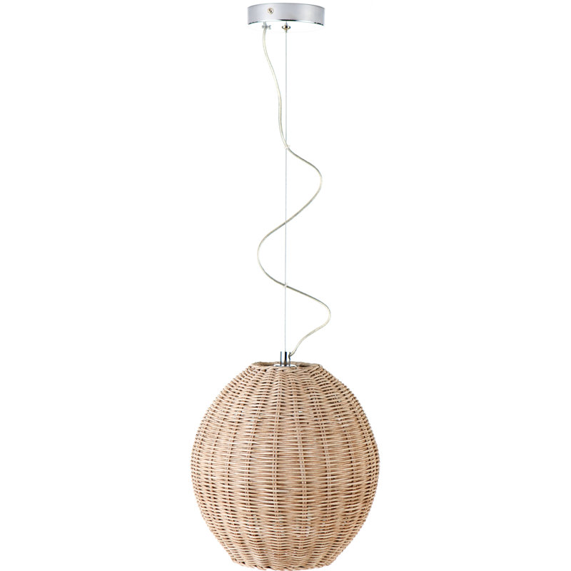Raffles 1 - Light Rattan Cream Single Pendant