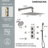 Thermostatic Dual Showerheads System, Wall Mount 12" High-Pressure Rainfall Shower Faucet with Handheld Spray and Body Jet-88065850