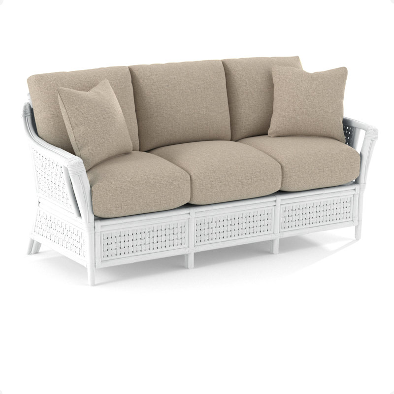 Boca Sofa, Frost White, Frond Blue