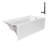 Streamline 66 in. x 34 in. Acrylic Right-Hand Drain Alcove Bathtub in Glossy White With External Drain-108366742