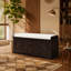 Banc de rangement avec tablettes réglables, banc à chaussures avec coussin amovible-134003216-134003221