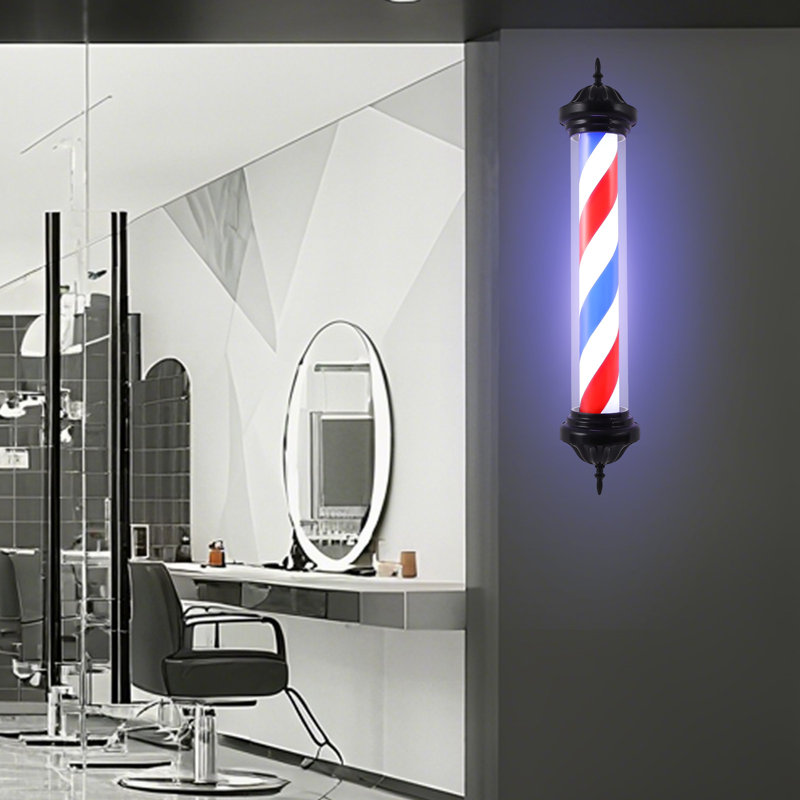 40" Rotating Barber LED Light