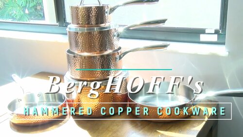 BergHOFF Vintage Collection 10Pc Copper Cookware Set, Hammered
