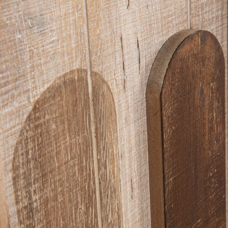 Décoration murale en bois avec pales surélevées