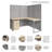 Easy Office L-Shaped Desk Cubicle - Reversible-115626651