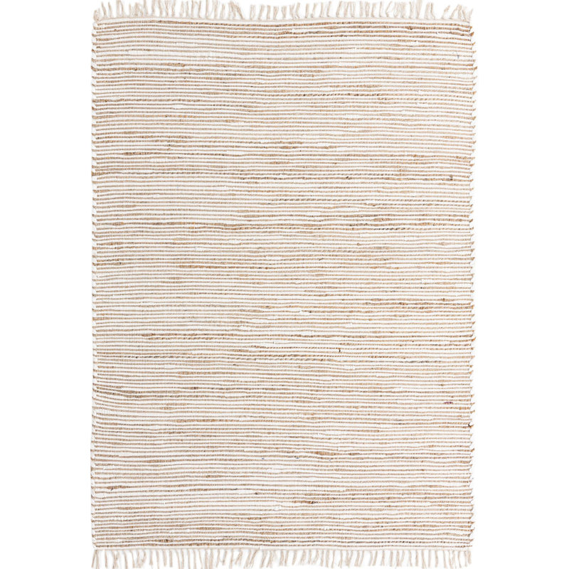 Tapis carré beige en jute tissé à la main Kassandra, Rectangle 8 pi x 10 pi