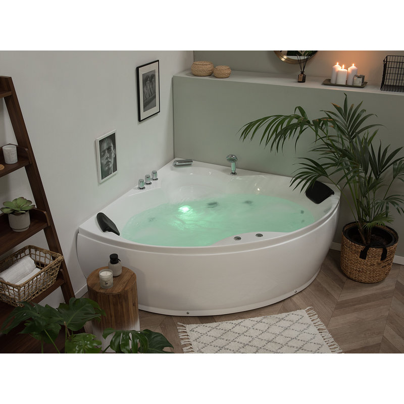 2050mm x 144mm Corner Whirlpool Acrylic Bathtub
