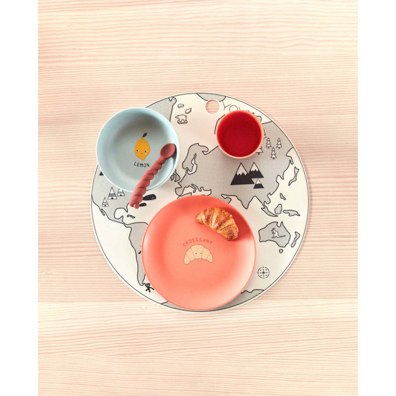 World Silicone Round Placemat