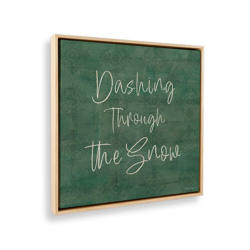 «Dashing Through the Snow», reproduction sur toile dans un cadre, Cadre américain en érable flottant
