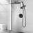 10 Inch Rainfall Shower Head with Handheld Shower Combo with 12 inch Adjustable Extension Arm-129237768