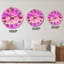Horloge murale moderne rose et or fuchia liquide I-1991749210