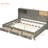 Full Size Gray Wooden Daybed With Storage Function, Shelf, And Device - Charging Outlets For Electronics Daybed, Offering 3 Drawers, Tech-903856870