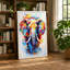 Painted Elephant Modern - Print-136728718-136728715