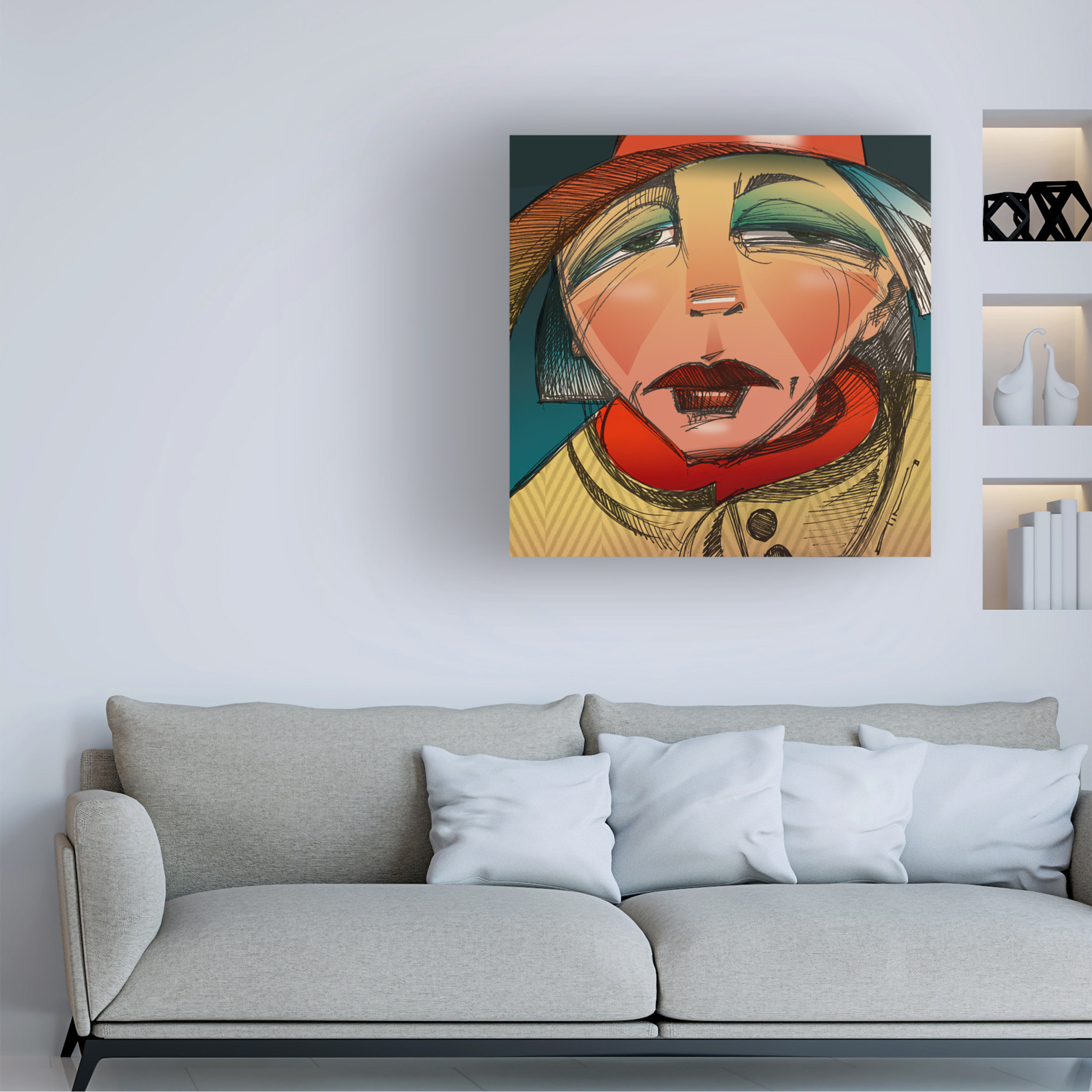 Fancy Tim Ebern Designs Bolog Tim Nyberg Fancy Woman Canvas Art | Wayfair