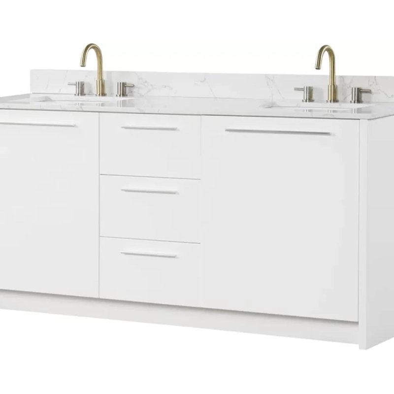 Ensemble de meuble-lavabo simple 60 po en bois massif avec rangement Nona de Nona, miroir non inclus, 60"