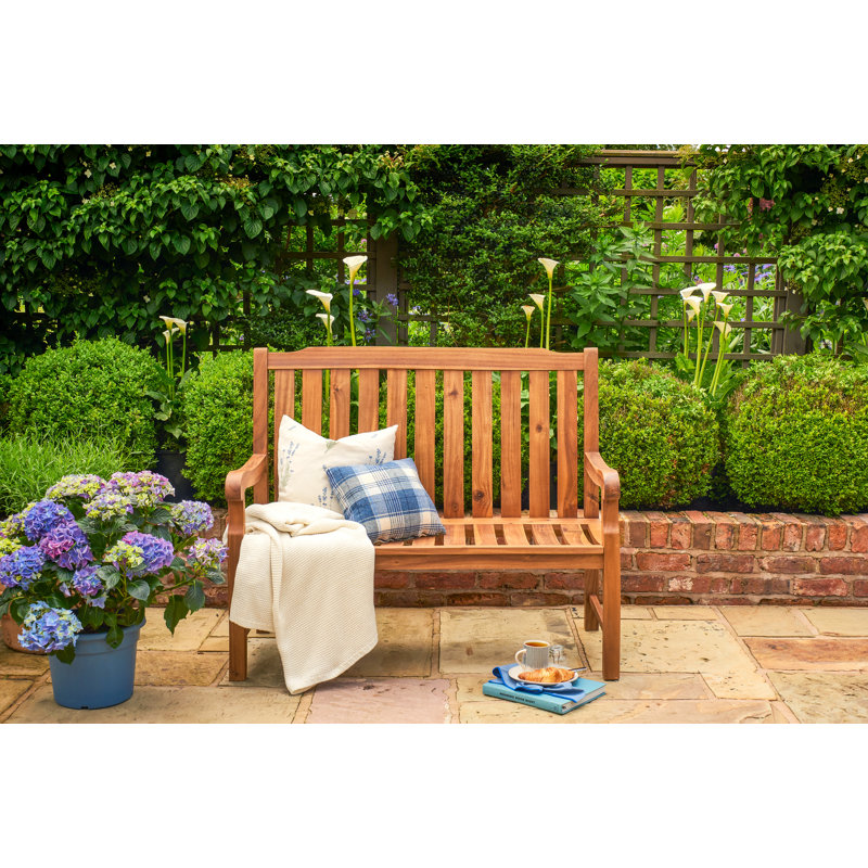 Kiantone - Beeley Acacia Teak Look Bench, 102cm H x 120cm W x 64cm D