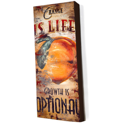 « change is life » par rodney’s white, affiche rétro sur toile tendue