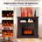 Justussr 32'' W Brown Electric Fireplace with 4650 BTU