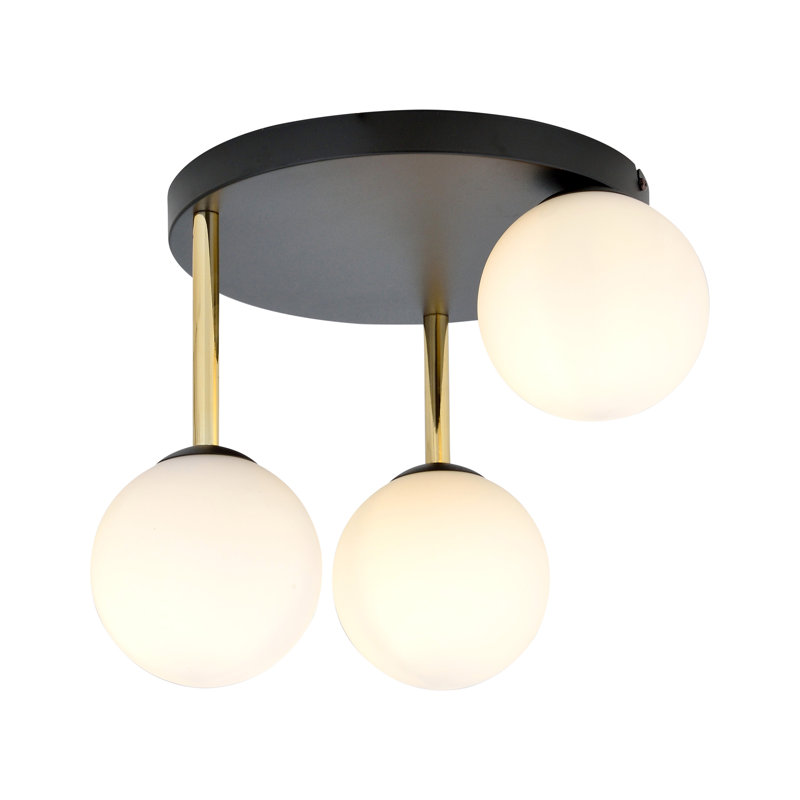 Wobna 3 - Light Geometric Chandelier, Black, White