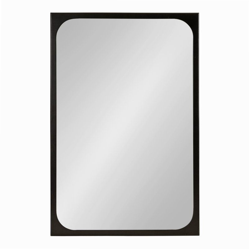 Miroir de salle de bain en bois, Noir