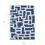 Tapis extérieur lavable abstrait bleu marine et ivoire 3 pi x 5 pi