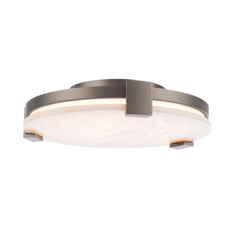 Catalonia 1 - Light LED Flush Mount, Antique Nickel, 3.88" H x 16.63" W x 16.63" D