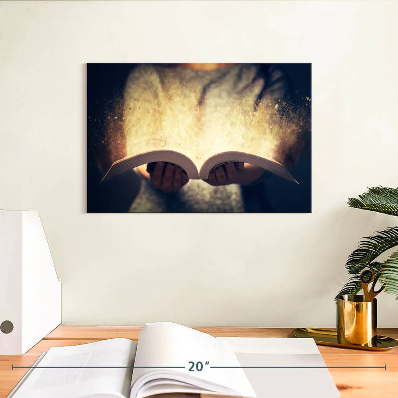 Kerner lisant la Sainte Bible, H 8 po x l 12 po