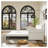 Faux Leather Convertible Sleeper Sofa with Nailhead Trim & Rolled Arm,Pull Out Sofa Bed-1146602218