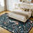 Washable Area Rug, Non-Slip Low Pile Stain Resistance Rug with Peacock and Deer, Animal Carpet for Living Room, Bedroom, Dining Room-386008833-386008835