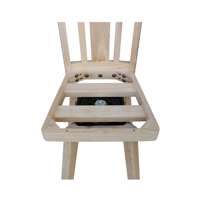 Tabouret de bar pivotant en bois massif Derene, Tabouret de bar (assise de 30 po de hauteur)