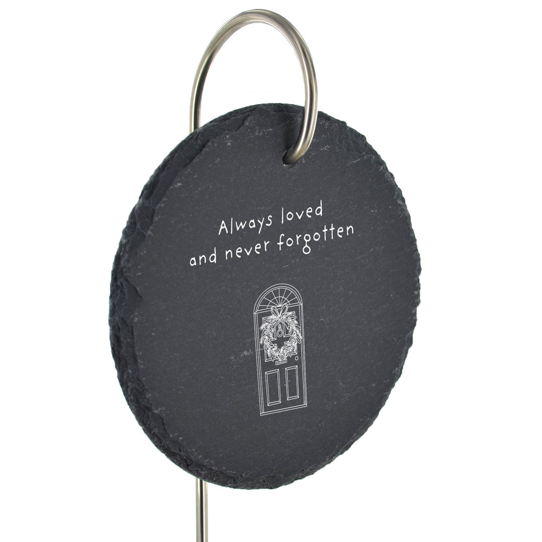 Bikash Festive Never Forgotten Circle Slate Marker Memorial Plaque