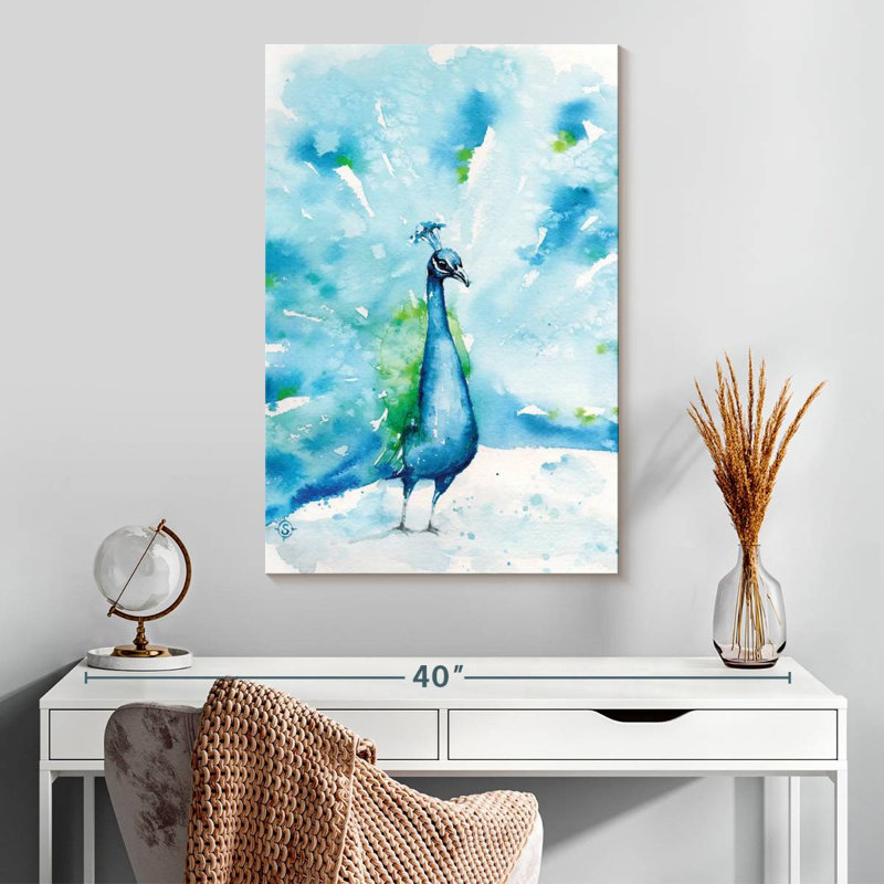 Brampt Peacocks About, 30" H x 20" W
