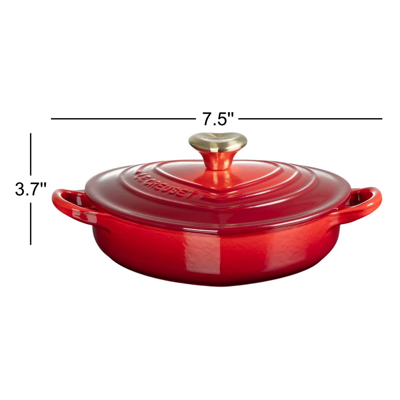 Le Creuset Cast Iron Heart Dish, Red