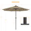 Parasol de marché éclairé 108 po Donyel-1789839467