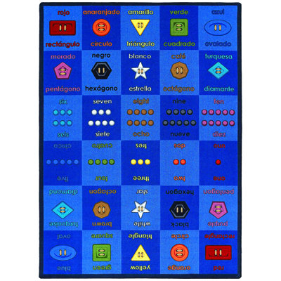 Educational Button Button Area Rug